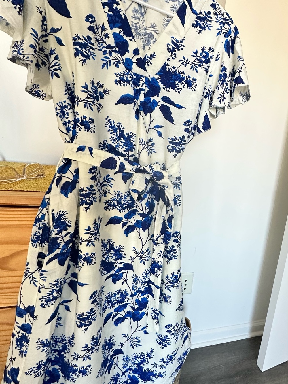 Blue & White Stunning Floral Dress